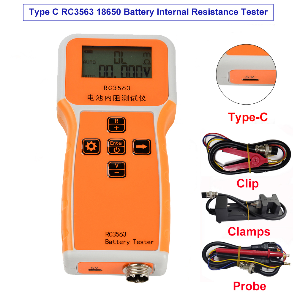 Battery Internal Resistance Tester Four Wire - RC3563 18650 Tester di resistenza interna