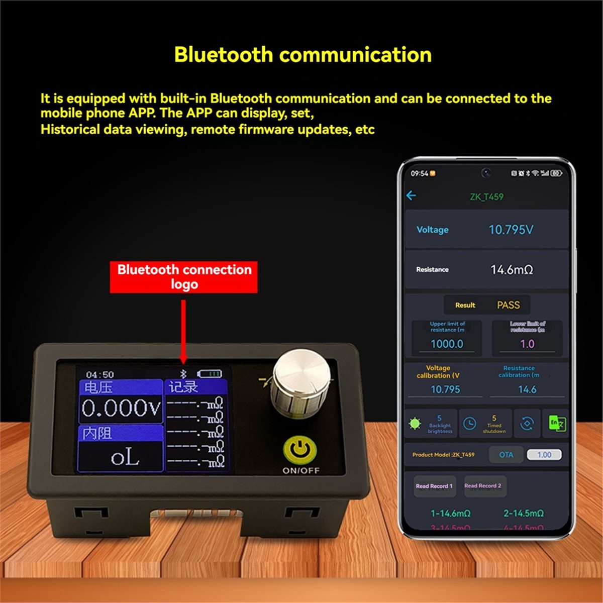 Battery Internal Resistance Tester Four Wire - ABGN T459 Tester di Resistenza Interna