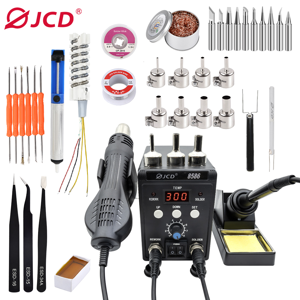 Stazione di Saldatura JCD 2 in - Smd Rework Station Hot Air Soldering 2 In 1 recensione e prezzo